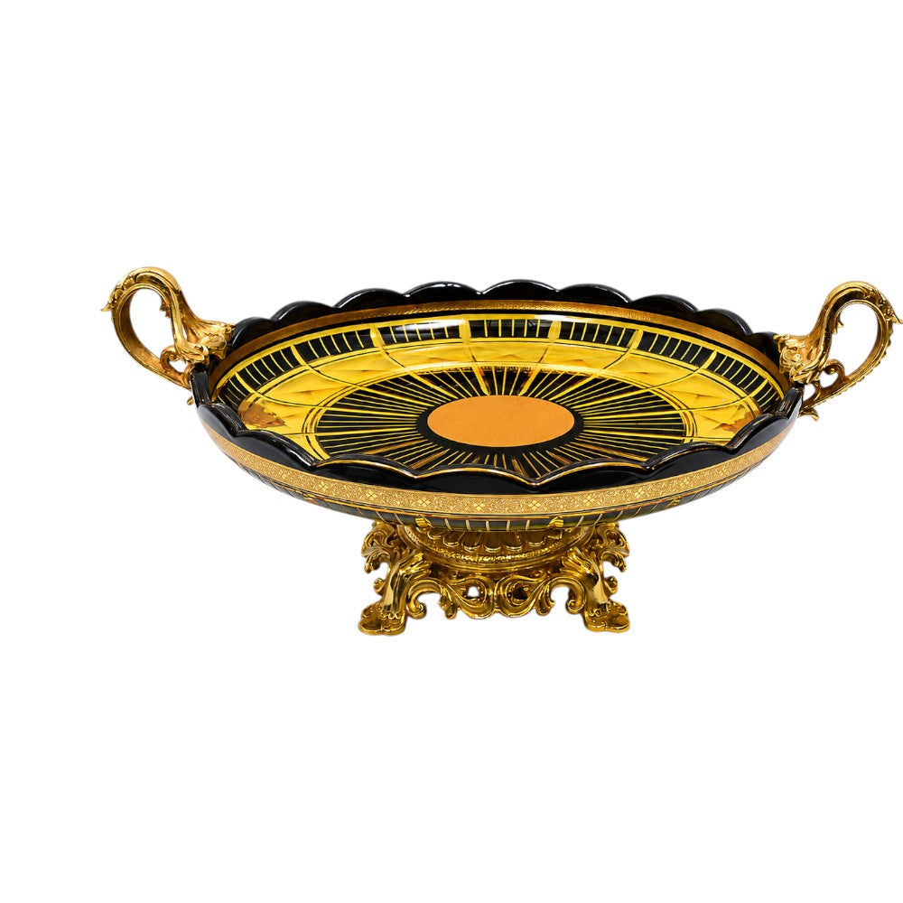 DISH CRYSTAL BRASS IR EP5001-3 JSA24-A32