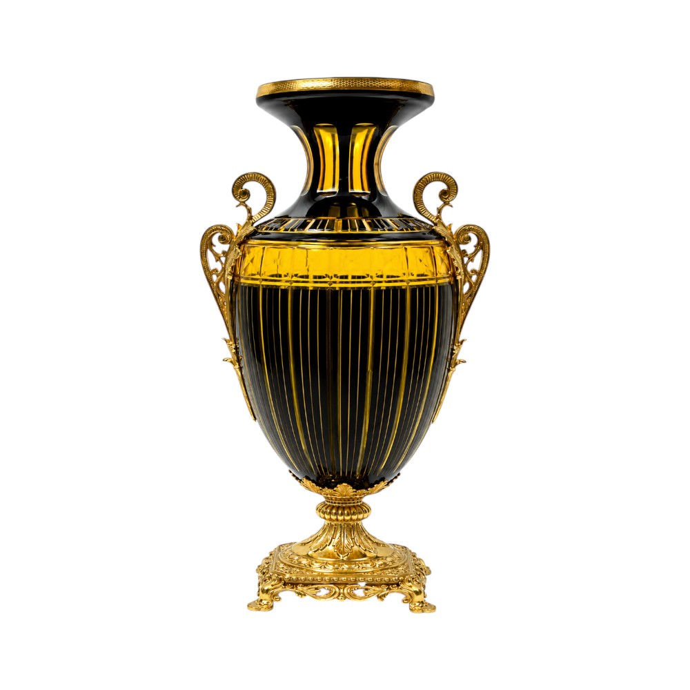VASE CRYSTAL BRASS IR E9-V21042-3 JSA24-A32