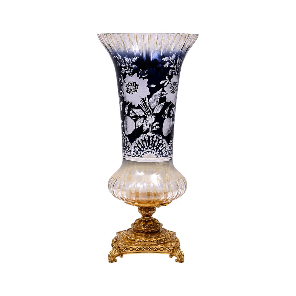 VASE CRYSTAL BRASS IR E9-V1080-1 JC202-A32-JB