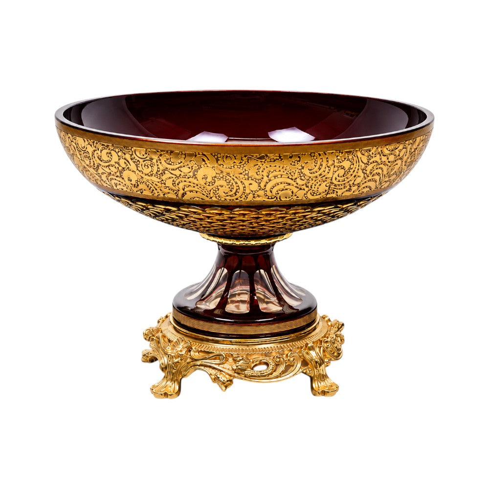 BOWL CRYSTAL BRASS IR E8-B3045-1 J504-C38