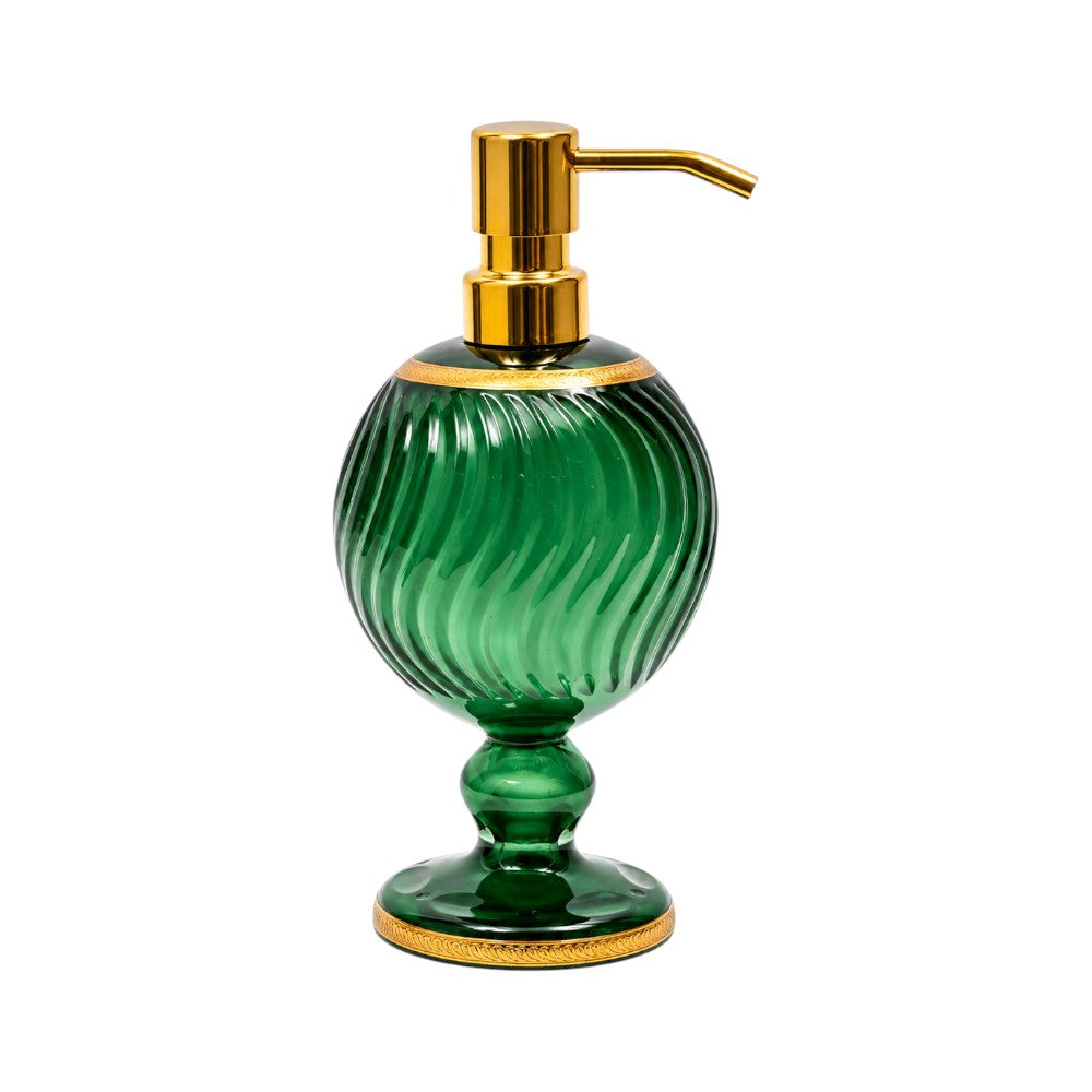 SOAP DISPENSER CRYSTAL BRASS IR H-W07-1087 JSC05-D02-1D
