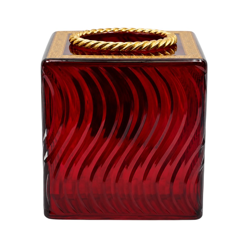 TISSUE BOX CRYSTAL BRASS IR H-W02-6025 JSC05-21D