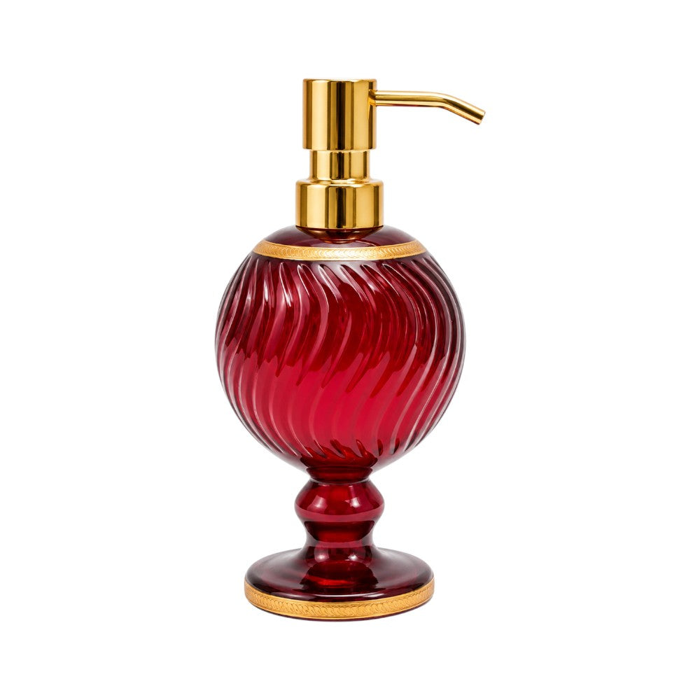 SOAP DISPENSER CRYSTAL BRASS IR H-W07-1087 JSC05-21D