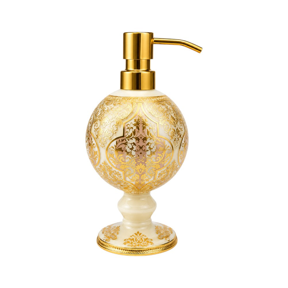 SOAP DISPENSER CRYSTAL BRASS IR H-W07-1087 J204-B04