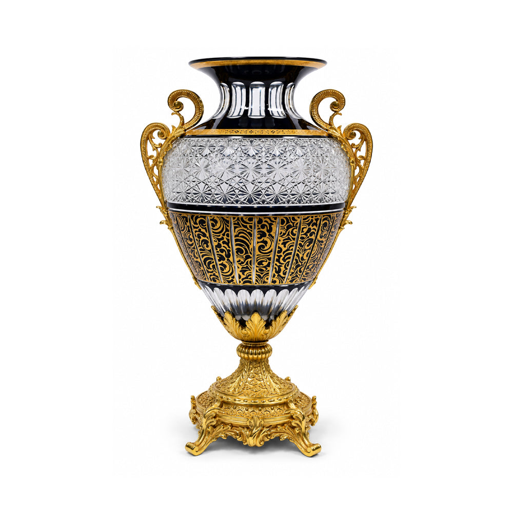 VASE CRYSTAL BRASS IR H-V125-1015-FH JSA31-A32