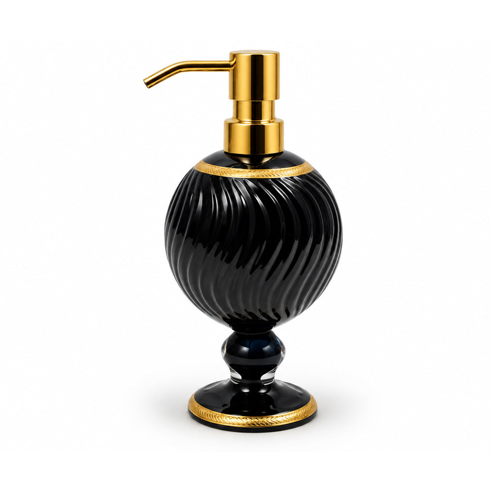 SOAP DISPENSER CRYSTAL BRASS IR H-W07-1087 JSC05-A32