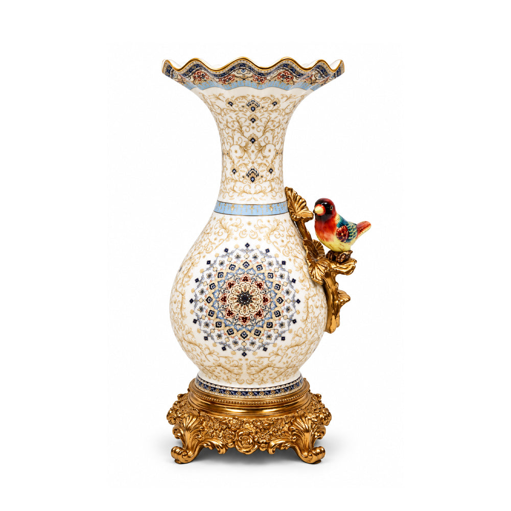 VASE BRASS BASE IR JW-1040-MS25