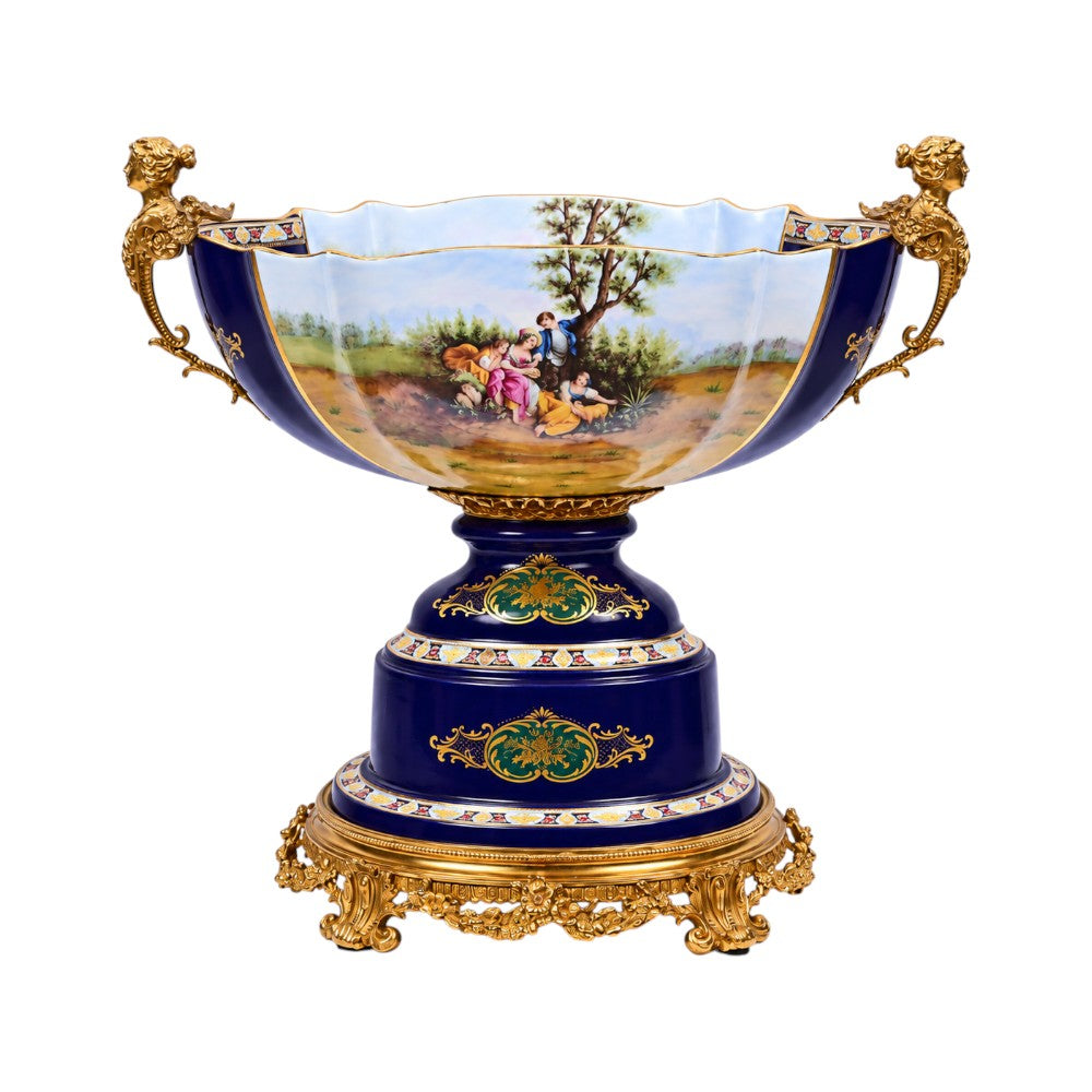 BOWL FRUIT BRASS BASE IR J-6397-1354