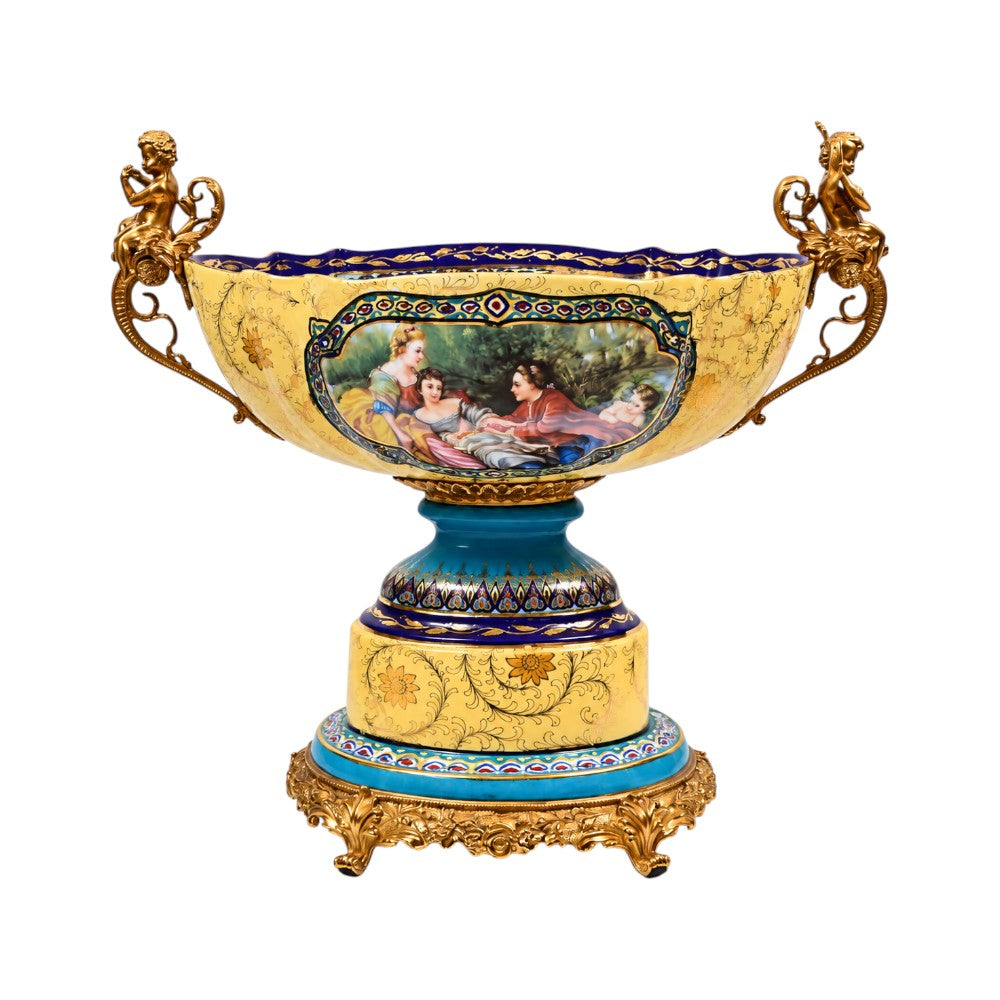 BOWL FRUIT BRASS BASE IR J-B397-F145