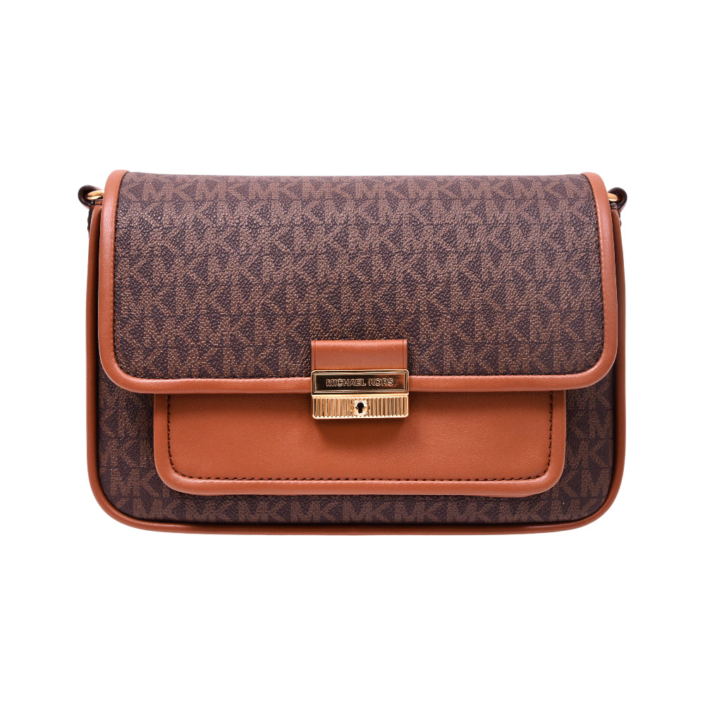 MK SIGNATURE CROSSBODY BAG 35R5G2BM8B BRN (IR)