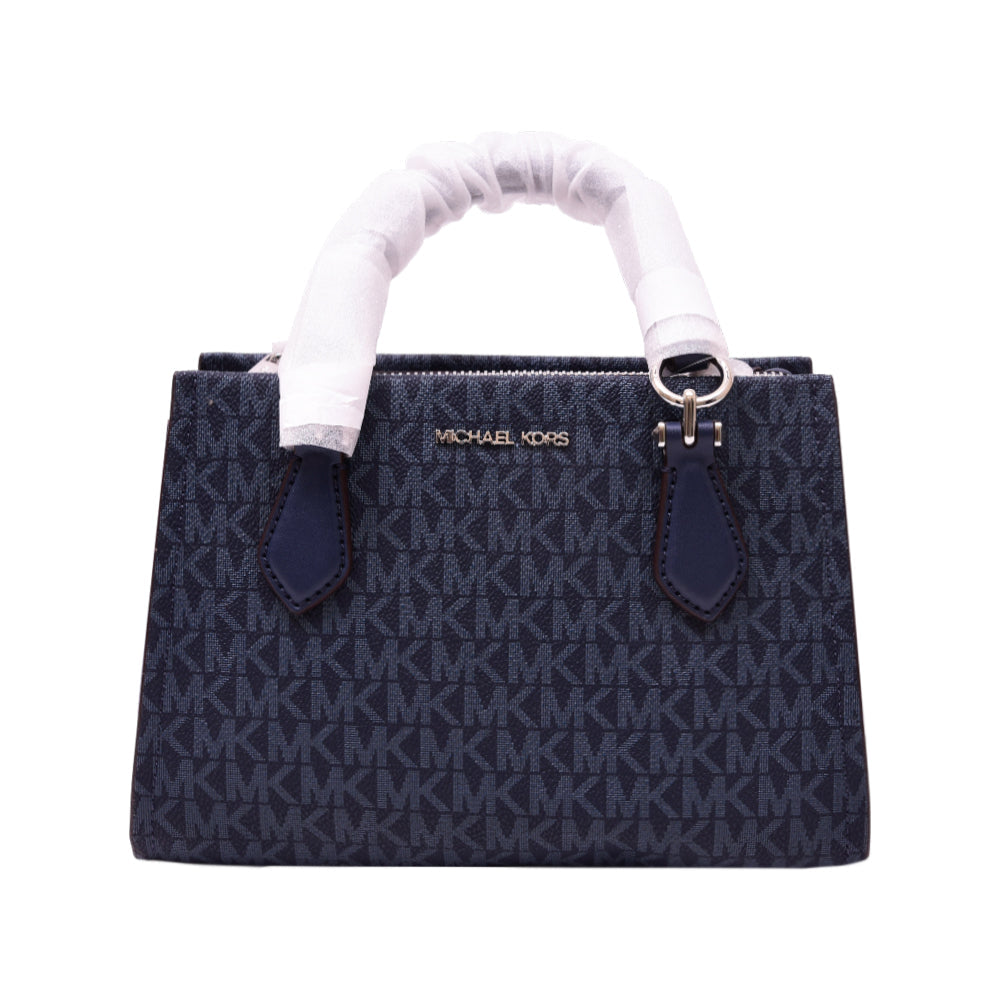 MK SIGNATURE HANDCARRY CROSSBODY BAG 35F5S6AM1B BLU (IR)
