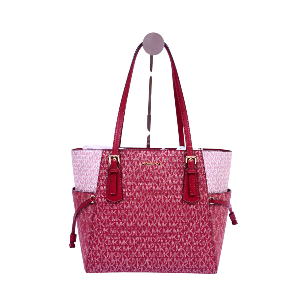 MK SIGNATURE SHOULDER TOTE BAG 35F5GV6T7V CHERRY (IR)