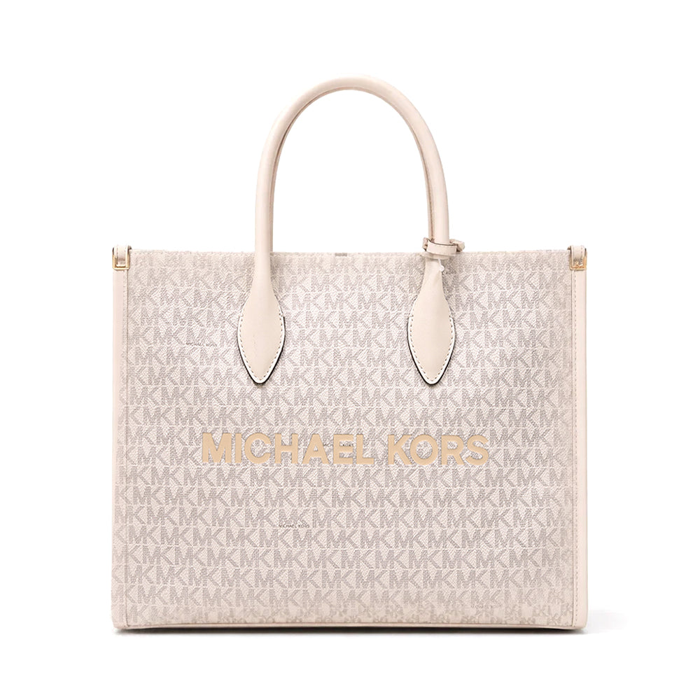 MK SIGNATURE TOTE BAG 35R5G7ZT2B VANILLA (IR)