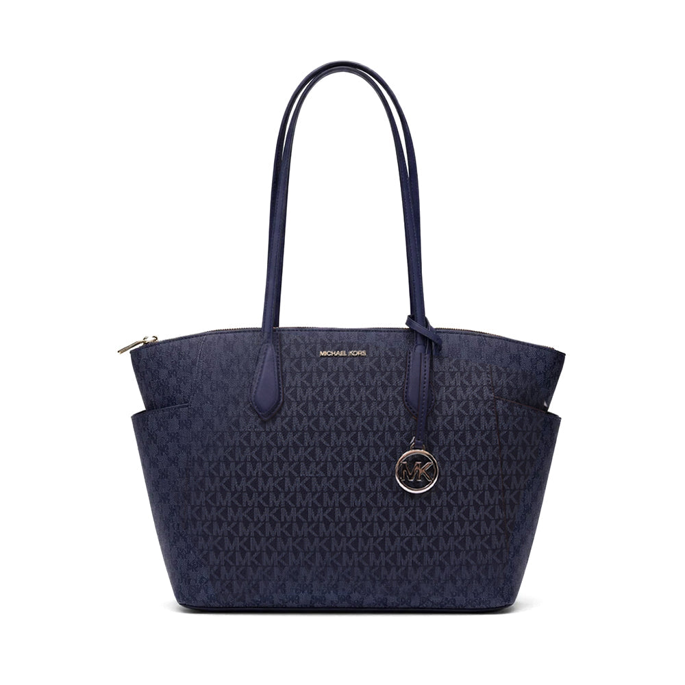 MK SIGNATURE TOTE BAG 35F5S6AT2B NVY (IR)