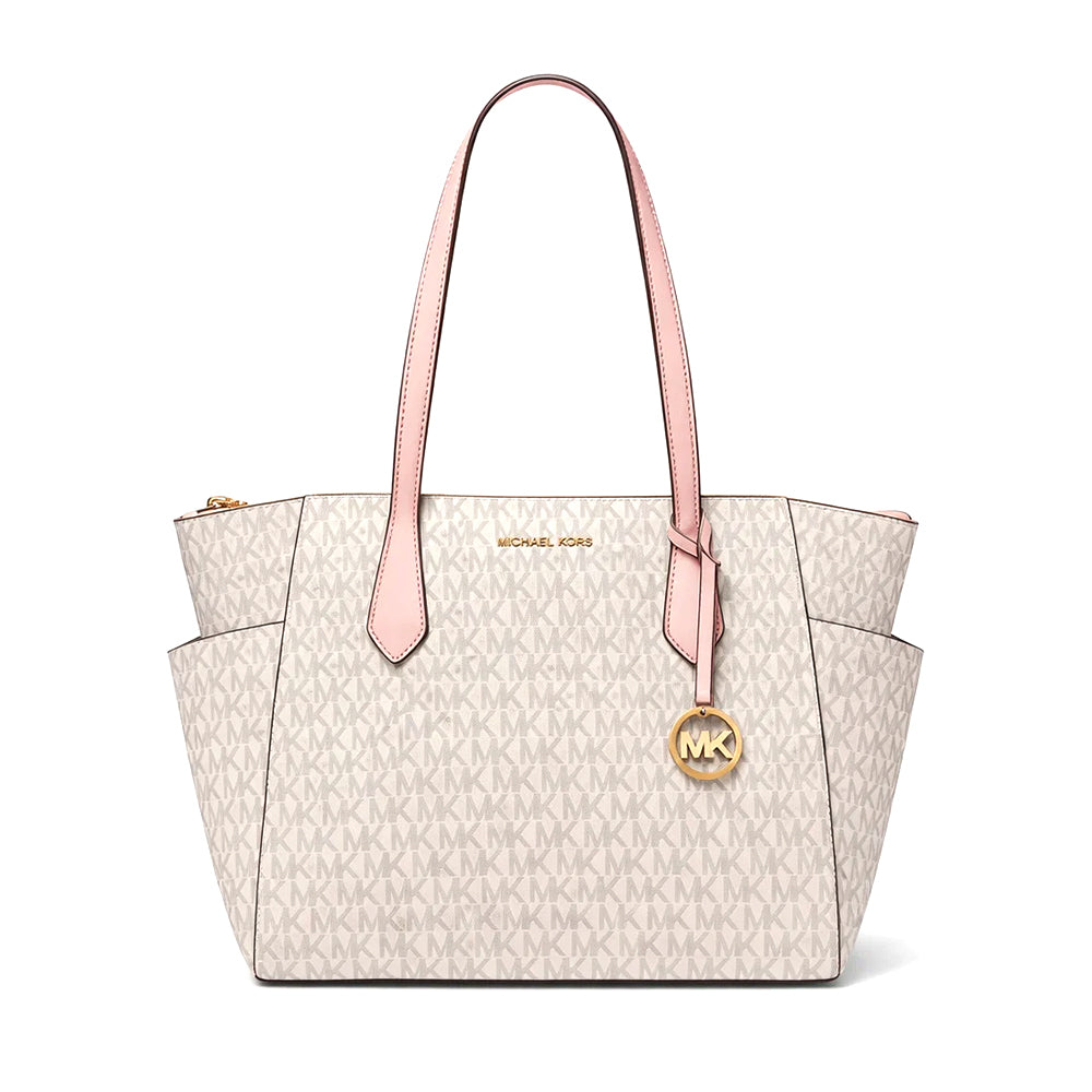 MK SIGNATURE TOTE BAG 35F5G6AT2B PWDR BLSH (IR)
