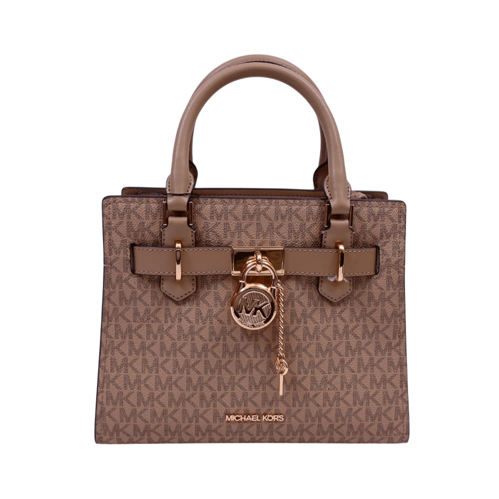 MK SM SATCHEL BAG 3554GHMS1B HAMILTON CAMEL (IR)