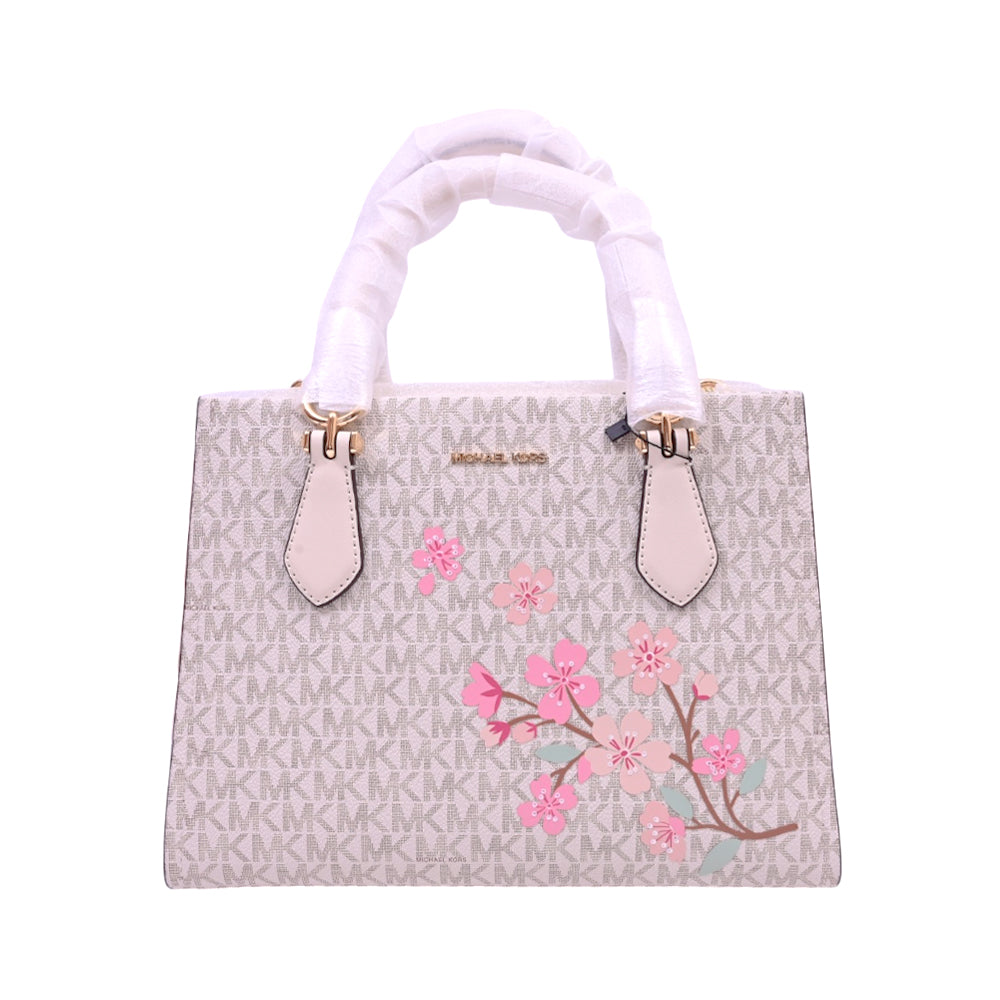 MK MD SATCHEL BAG 35S6G6AS61 MARILYN LT CREAM MULTI (IR)