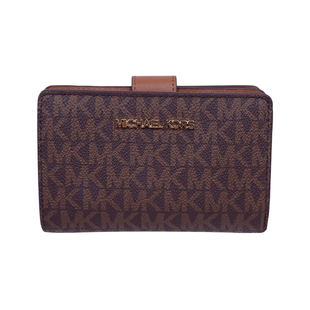 MK MD BIFOLD ZP CN JETSET TRAVEL 35F8GTVF2B WALLET BROWN (IR