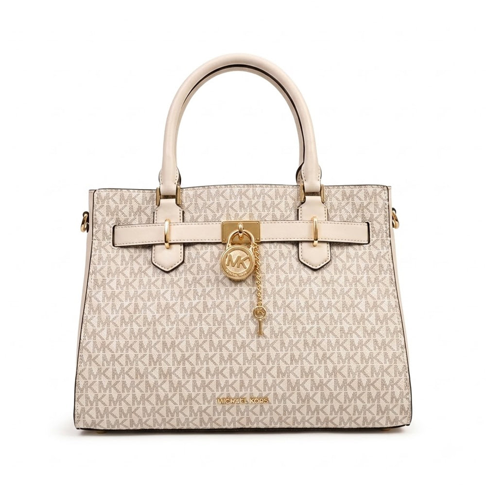 MK HAMILTON MD SATCHEL 35F1GHMS2B LT CREAM MULTI (IR)