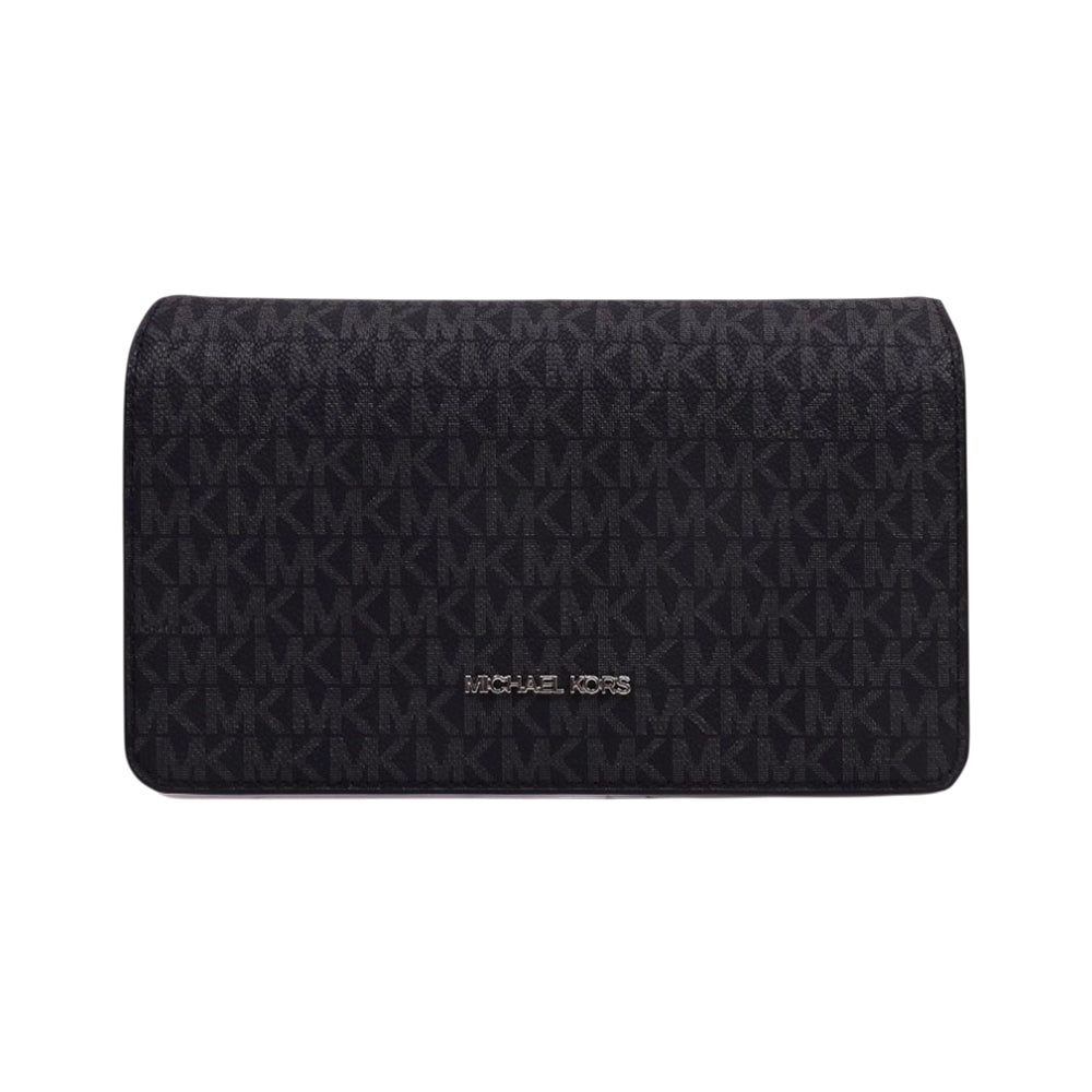 MK JET SET TRAVEL FULL FLAP XBODY 35F5STVC8B BLACK SIG (IR)