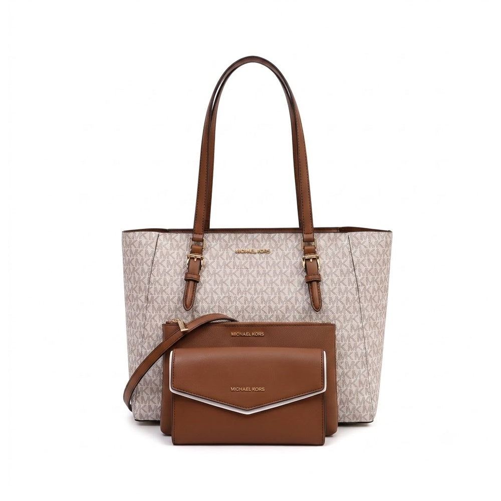 MK CHARLOOTE 3IN1 TOTE BAG  35F3GCFT9T VANILLA SIG (IR)
