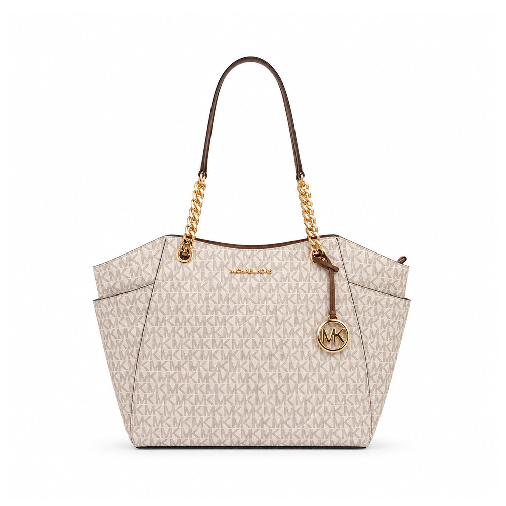 MK JET SET TRAVEL LG CHAIN TOTE 35S4GTVT3B VANILLA SIG (IR)