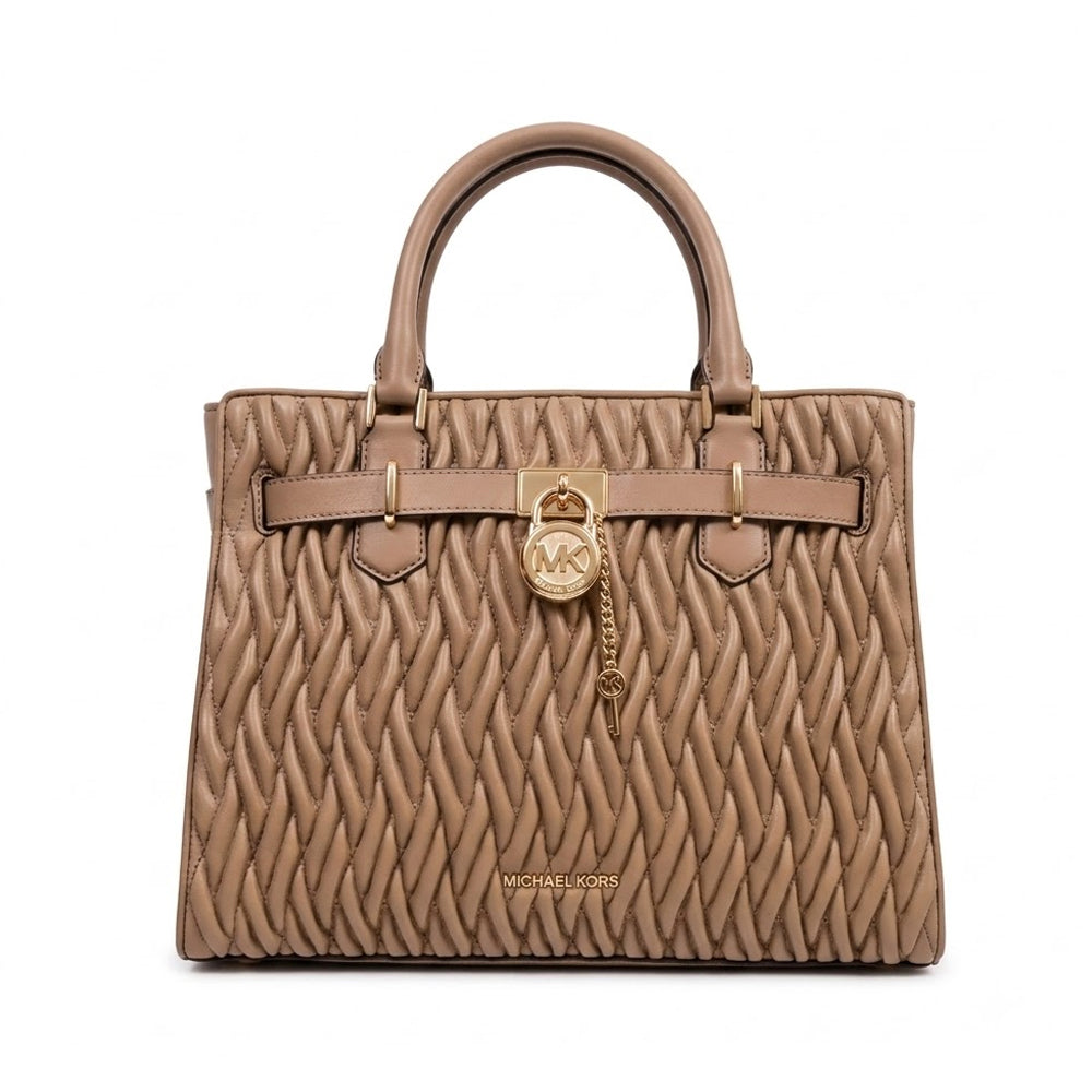 MK HAMILTON SATCHEL BAG 35S6GHMS2Y CAMEL (IR)