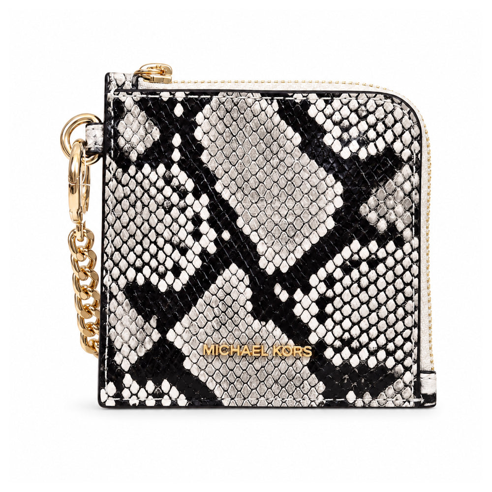 MK JET SET TRAVEL WITH CHAIN CARD HOLDER 35S6GTVC8G LT CREAM