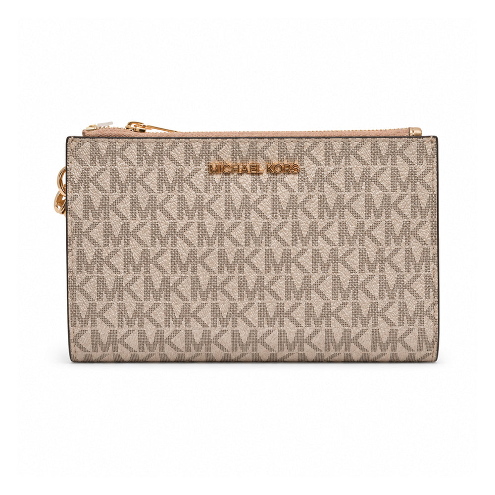MK DOUBLE ZIP WALLET WRST 35H1GTVW3V PALE GOLD (IR)