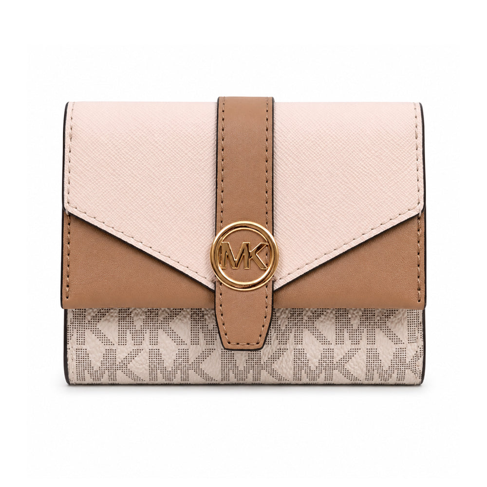 MK GREENWICH TRIFOD WALLET 35R6GGRE6B LT CREAM  (IR)
