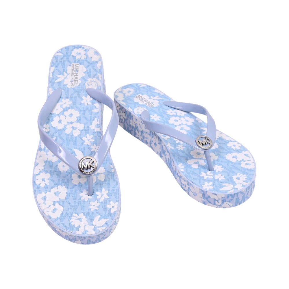 MK BEDFORD FLIP FLOP FLWR 49S6BDFA1B PALE OCEAN 9M (IR)