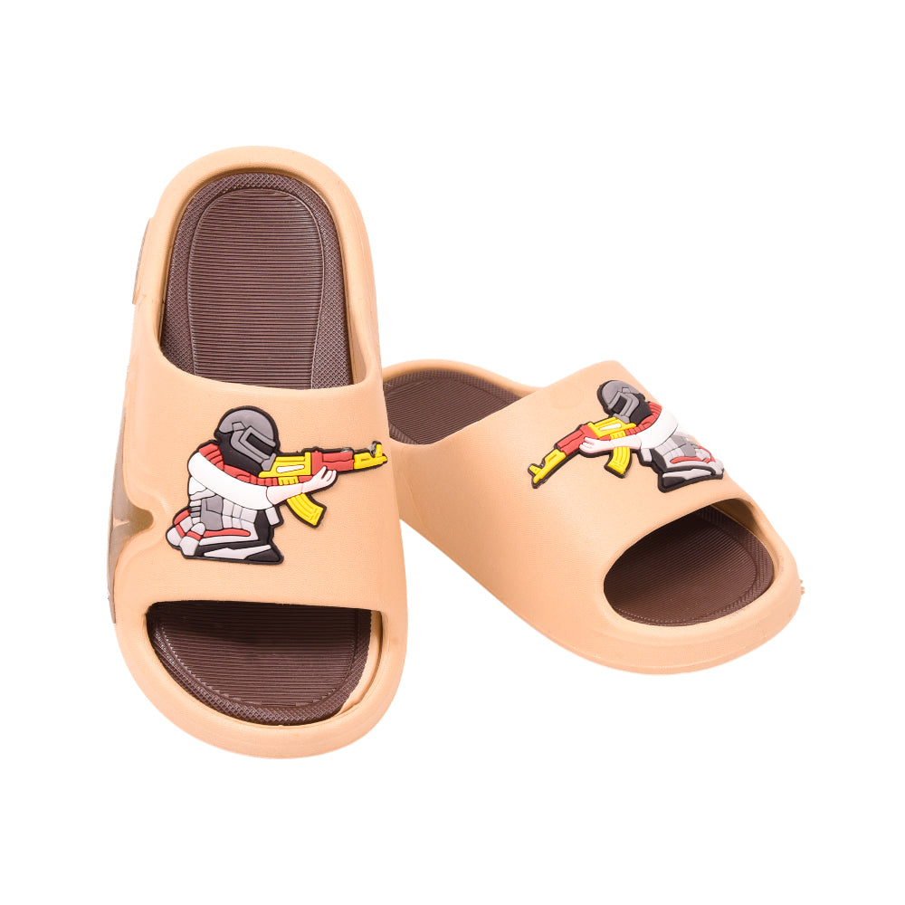 BOYS SLIPPER IR 30-31 BEIGE BROWN SX-9992-1 30-35