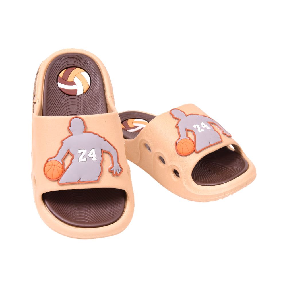 BOYS SLIPPER IR 30-31 BEIGE BROWN SX-9993-1 30-35