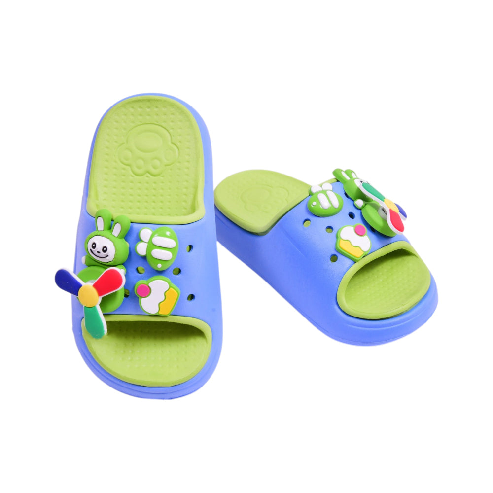 BOYS SLIPPER IR 26-27 BLUE/GREEN 3818-1S 24-29 EVA