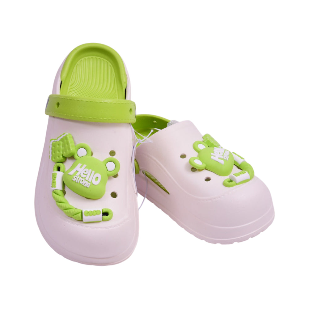 LADIES CROCS IR 38-39 WHITE/GREEN 8820-3 36-41 EVA