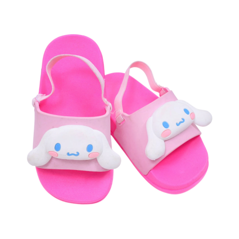 GIRLS BACK STRAP SLIPPER SHOCKING PINK R-3 18-23