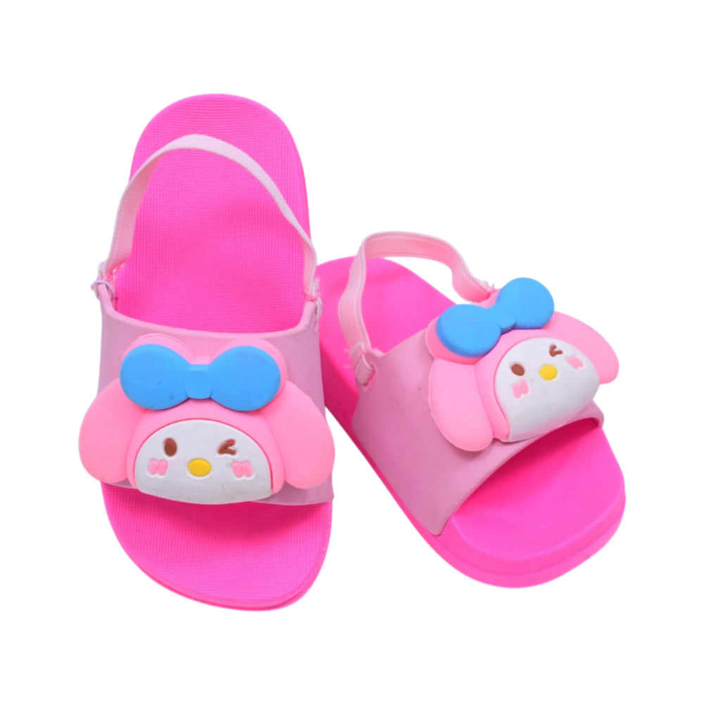 GIRLS BACK STRAP SLIPPER SHOCKING PINK R-10 18-23