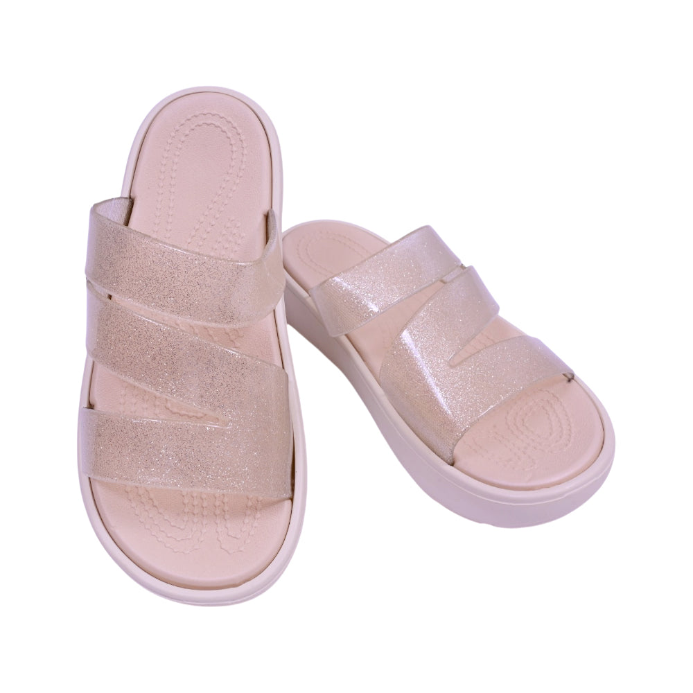 LADIES SLIPPER FANCY IR-26 SIZE 36 CREEM 8203-3 36-41 PVC