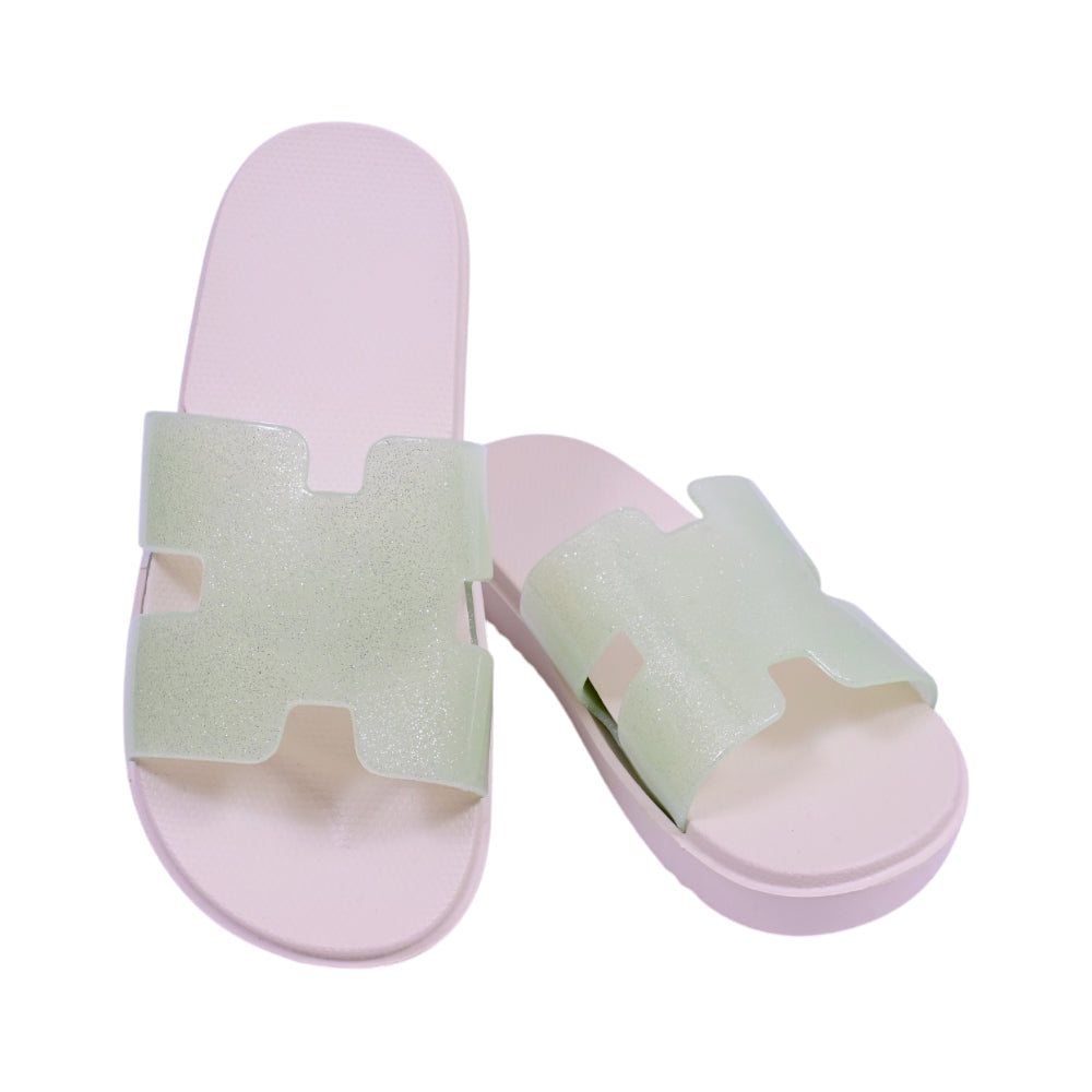 LADIES SLIPPER FANCY IR-26 SIZE 36 GREEN 8205-3 36-41 PVC