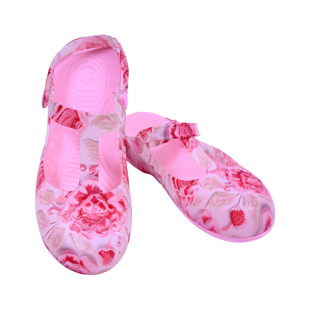 LADIES CROCS FANCY IR-26 SIZE 38 RED PINK 8018C-2 37-42 EVA-