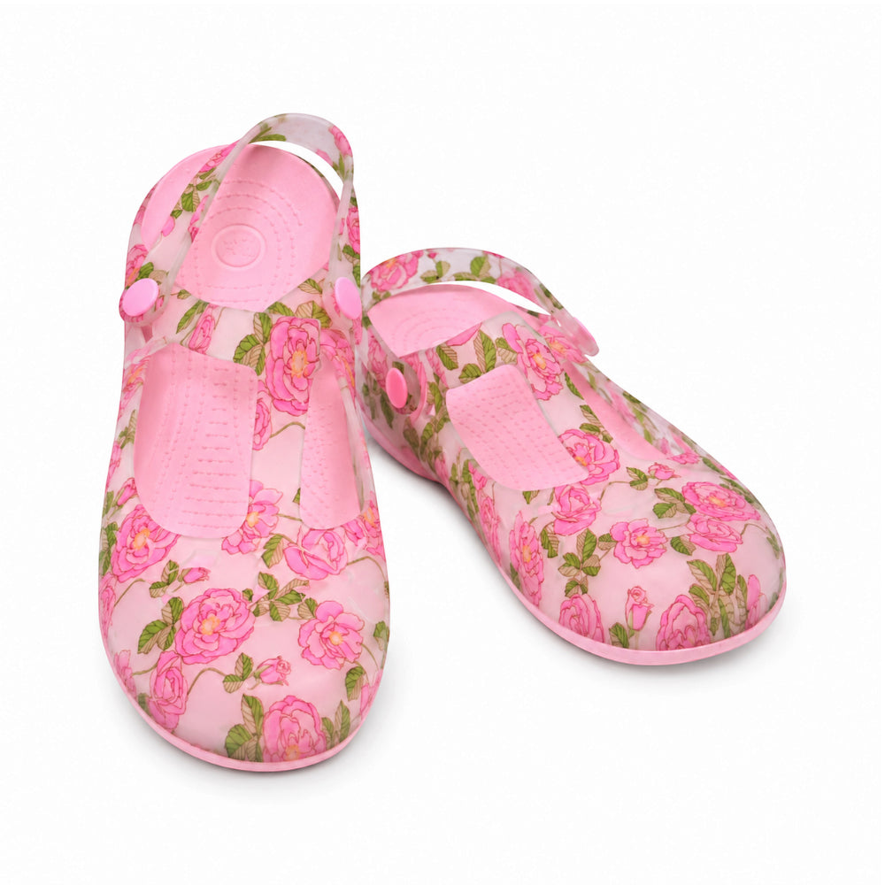 LADIES CROCS FANCY IR-26 GREEN PINK 8018C-3 37-42 EV