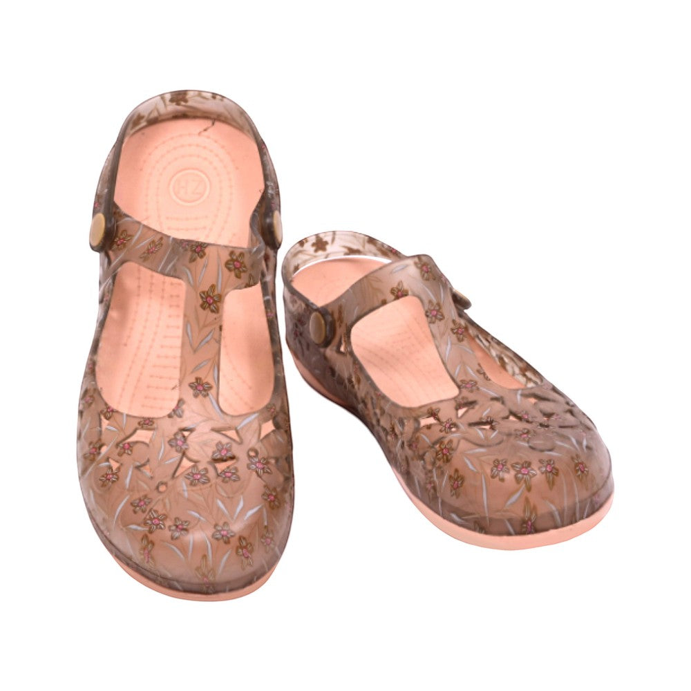 LADIES CROCS FANCY IR-26 BROWN 8018C-6 37-42 EVA-PVC