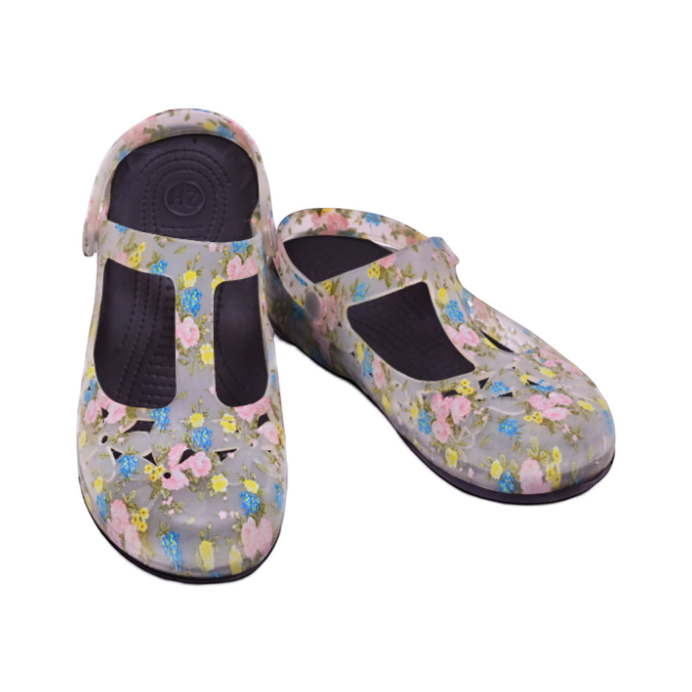 LADIES CROCS FANCY IR-26 GREY YELLOW 8018C-7 37-42 E
