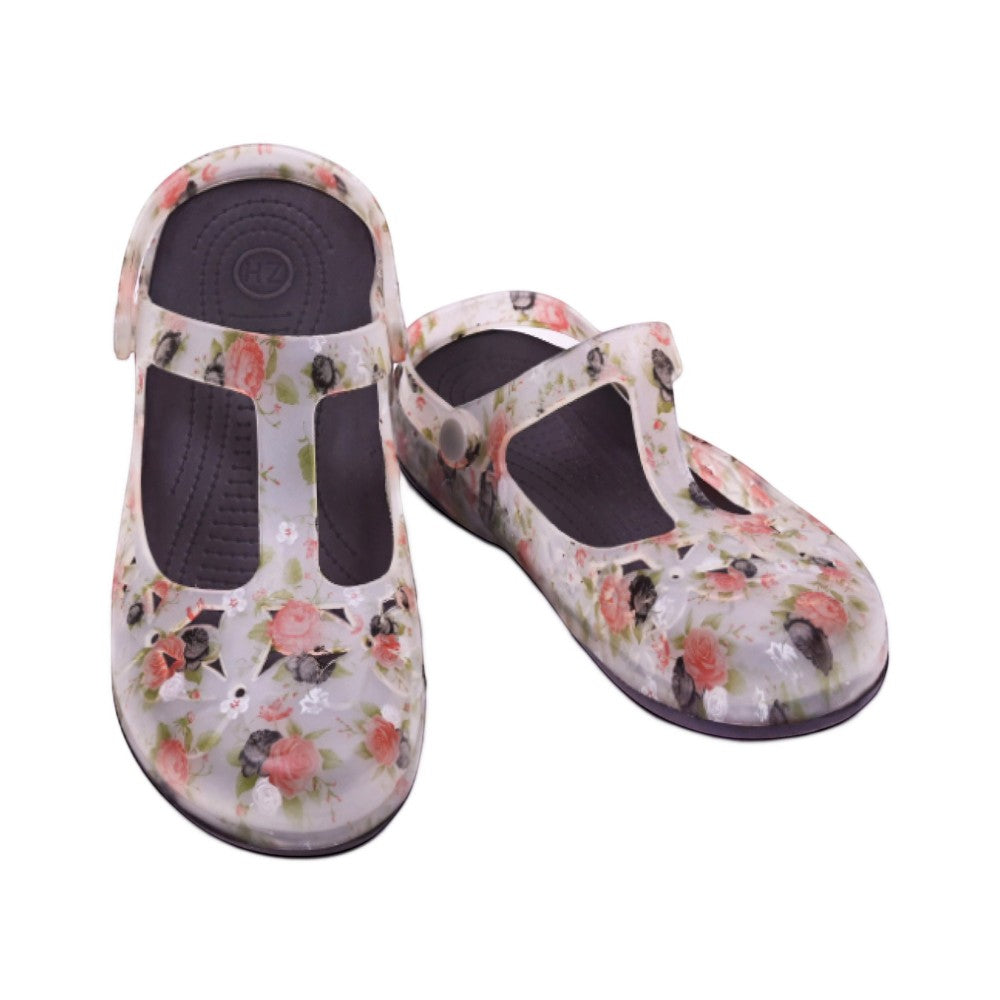 LADIES CROCS FANCY IR-26 GREY RED 8018C-9 37-42 EVA-