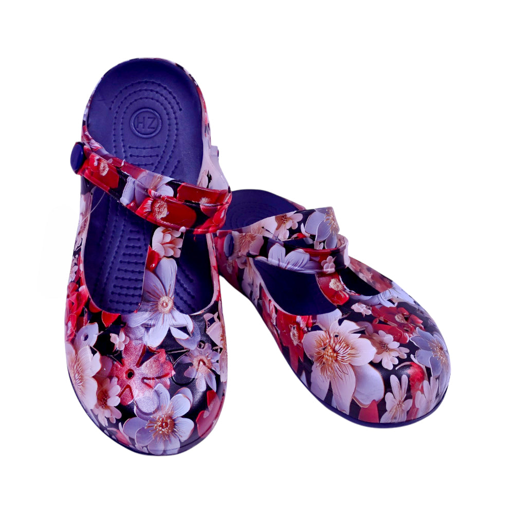 LADIES CROCS FANCY IR-26 SIZE 39 NAVY RED 8018C-11 37-42 EVA