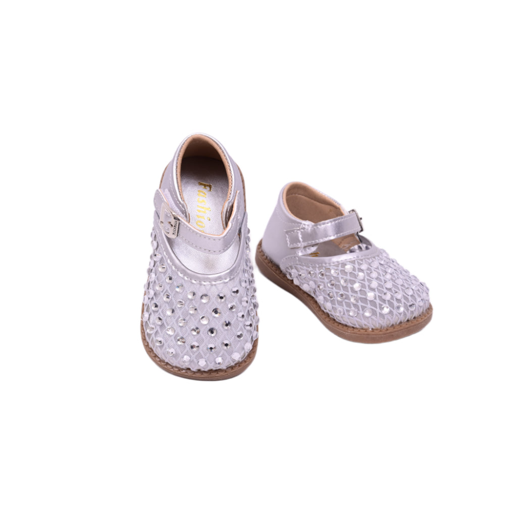 GIRLS PUMPS SILVER A-52 16-20 W.G