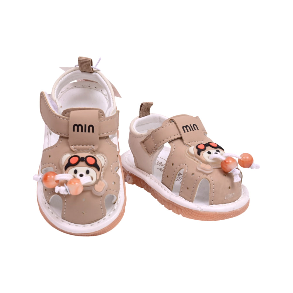 GIRLS SANDAL SIZE 18 BEIGE 610 17-21 W-G