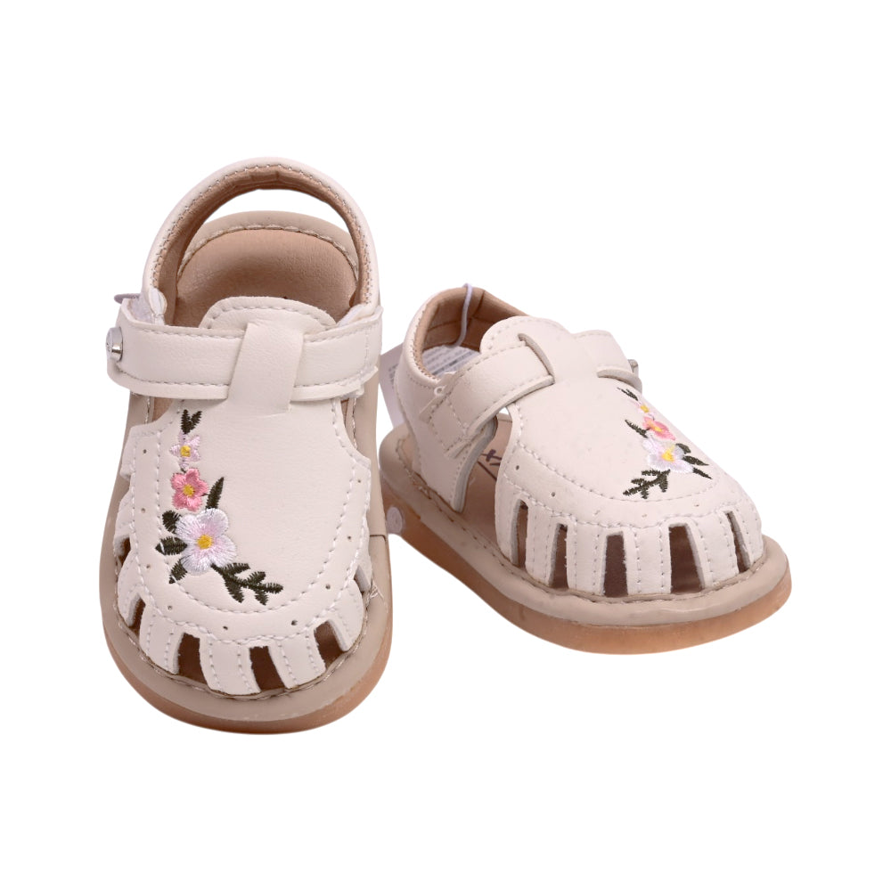 GIRLS SANDAL SIZE 18 WHITE M28 16-20 W-G