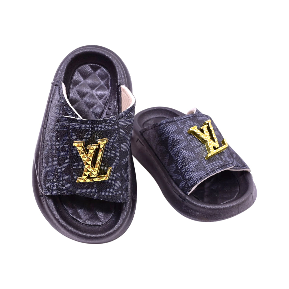 BOYS  SLIPPER BLACK SIZE-24 JH011-2A 24-29 IR-26 EVA