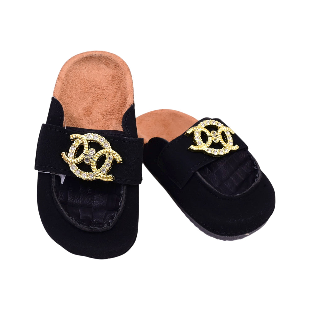 GIRLS MULE COCK SOLE BLACK 24-25 JH4234-A 24-29 IR-26